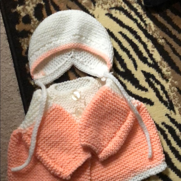 Homemade baby bonnet and jacket - Picture 2 of 2